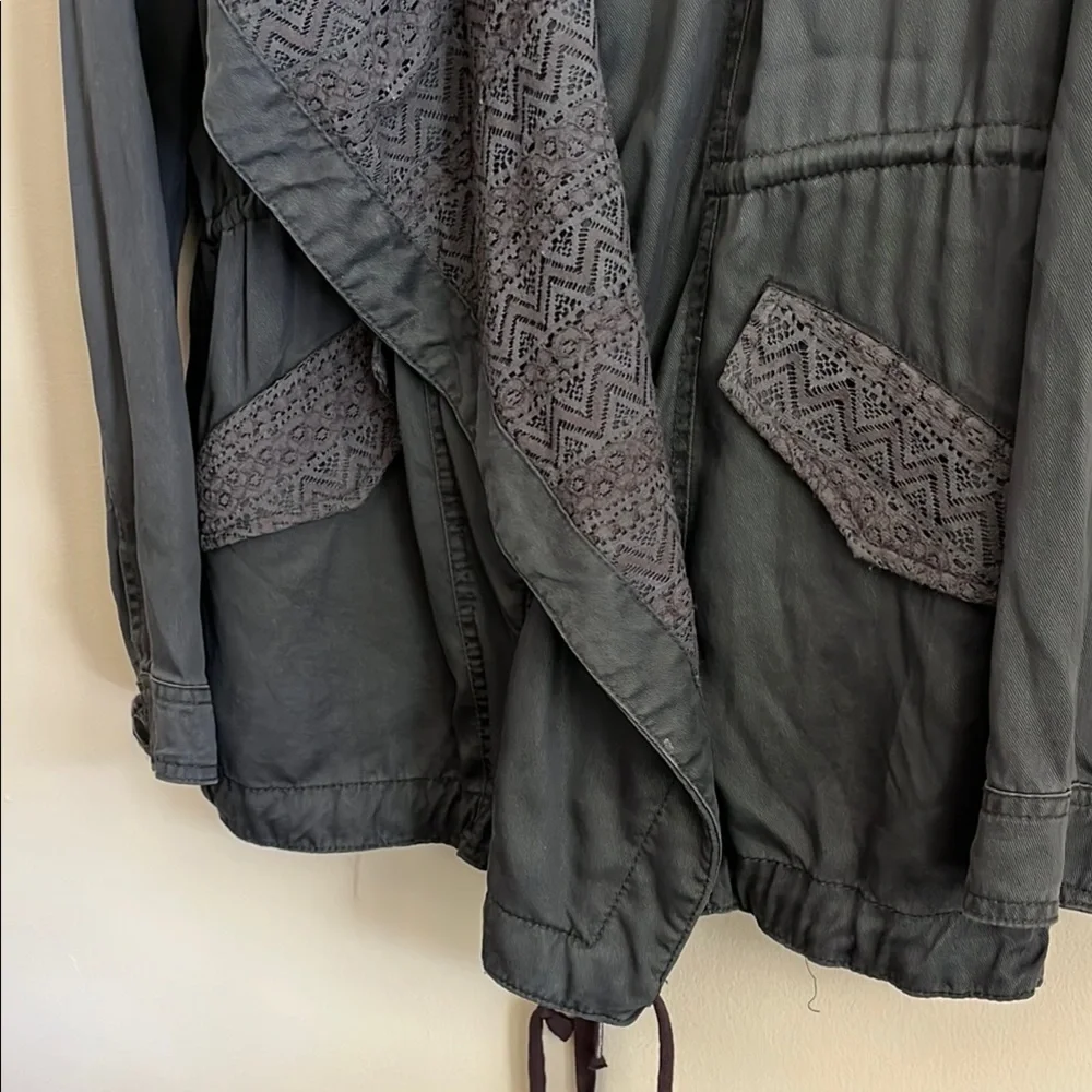 Anthropolgie Blue Jacket with Patterned Lining - Picture 3 of 7